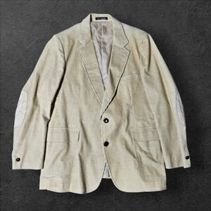 Vintage 50s British Crown Clothes Mens 44R Corduroy Blazer Jacket Elbow Patches